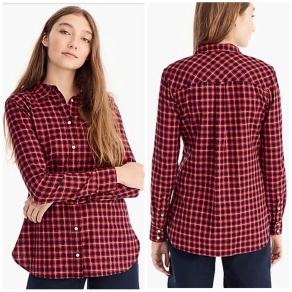NWT - J.Crew Classic Fit Brushed Twill Flannel shirt - Picture 2 of 4